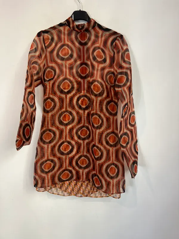 ZARA. Vestido retro semitransparente