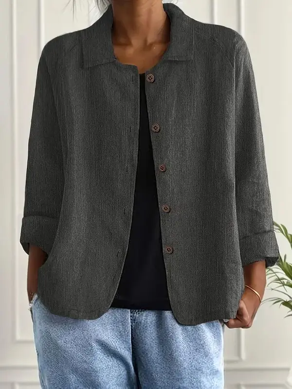 Zelina | Charcoal Grey Blouse